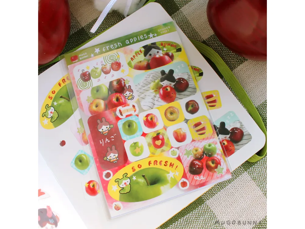 Mugobunni - Sticker Sheet - Fresh Apples