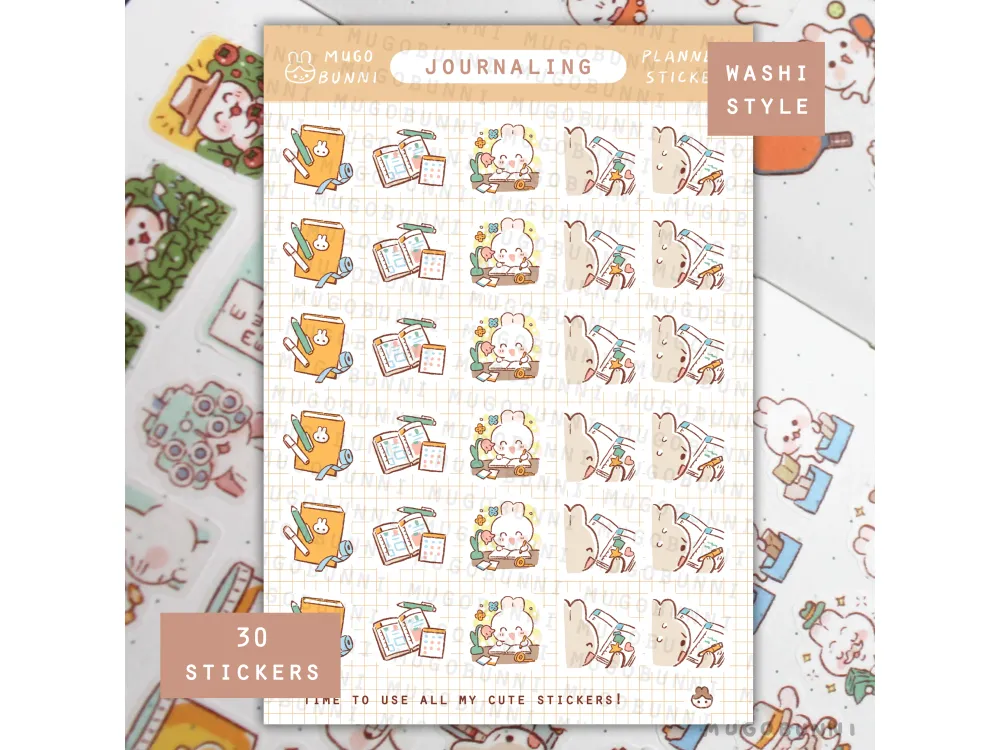 Mugobunni - Sticker Sheet - Journaling Planner