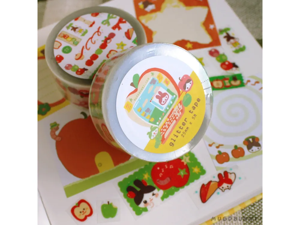 Mugobunni - Sticker Tape - Apple Glitter