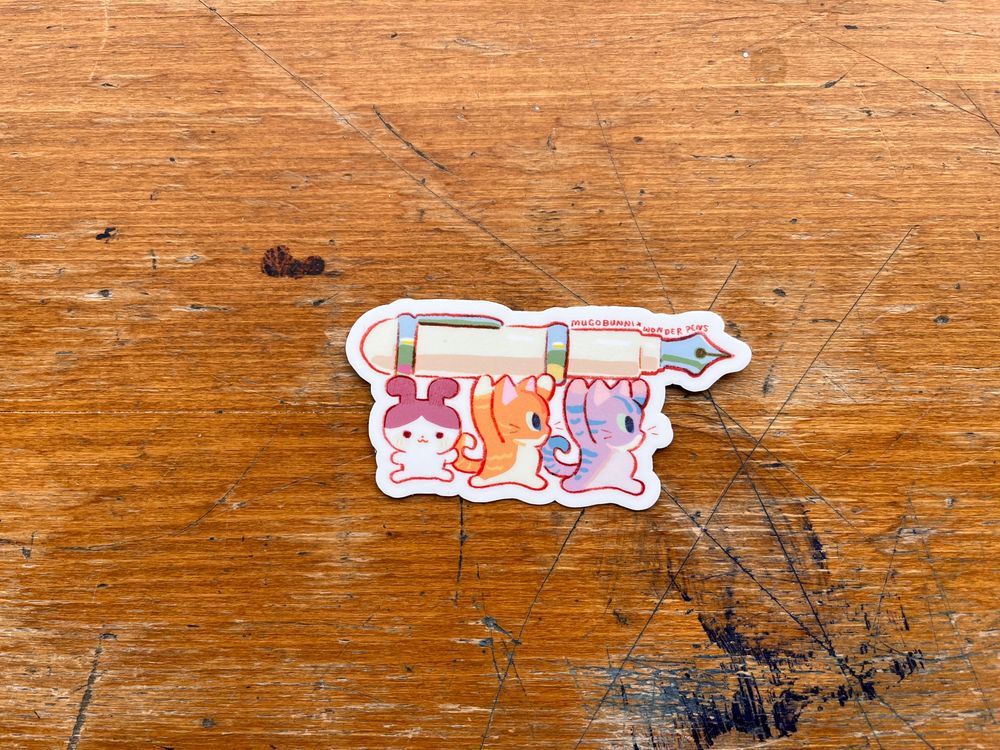 Mugobunni x Wonder Pens Exclusive Sticker - Fountain Pen