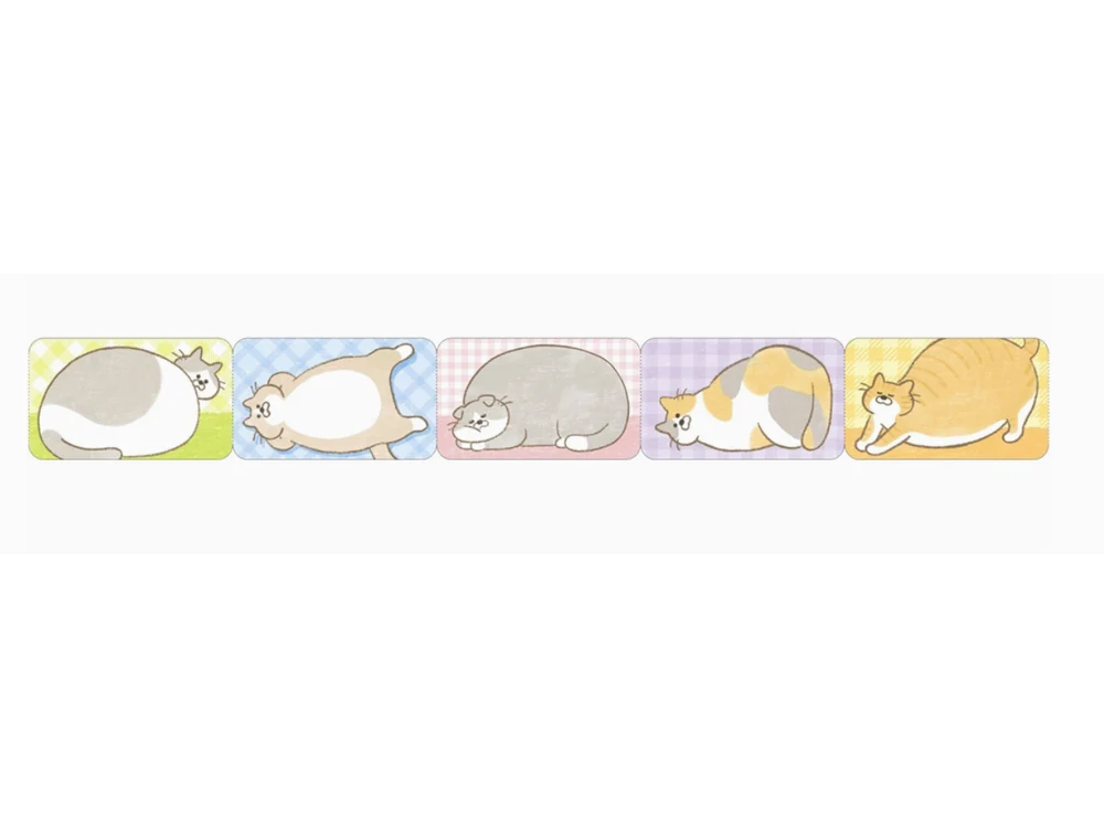 Nakabayashi - Sticky Note Roll - Big Animal - Cat - Image 2