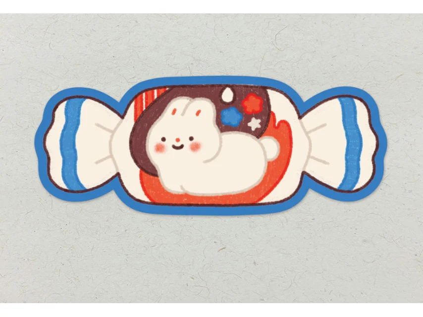 natamori - Vinyl Sticker - White Rabbit