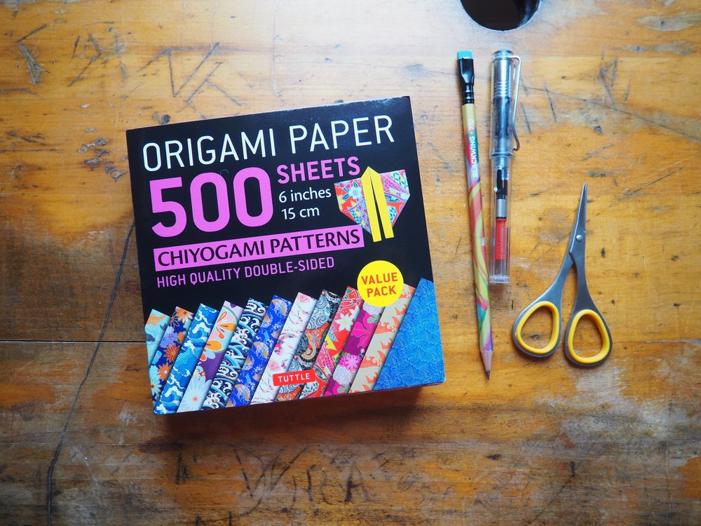 Origami Paper 500 sheets Chiyogami Patterns 6" 15cm Tuttle Origami Paper: Double-Sided Origami Sheets Printed with 12 Different Designs (Instructions for 6 Projects Included)