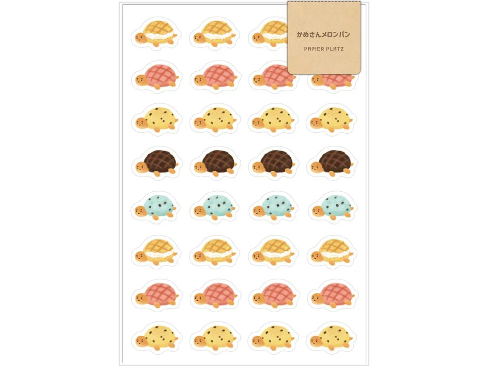 Papier Platz - Sticker Sheet - Turtle Melon Bread (55-024)