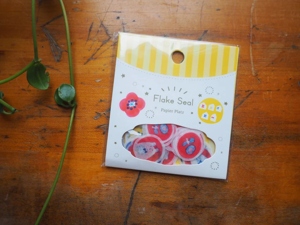 Papier Platz x Kurogama - Stickers Flake Seal - 54 Pieces - Flowers (37-846)