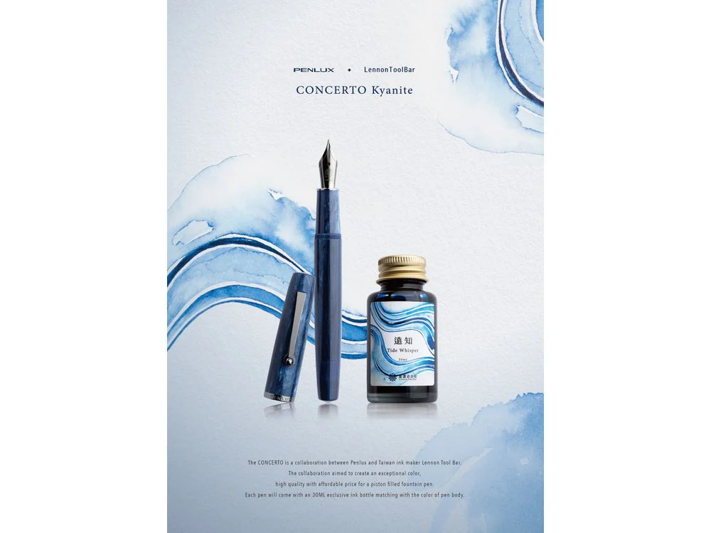 Penlux Concerto Fountain Pen Set - Kyanite - Image 3