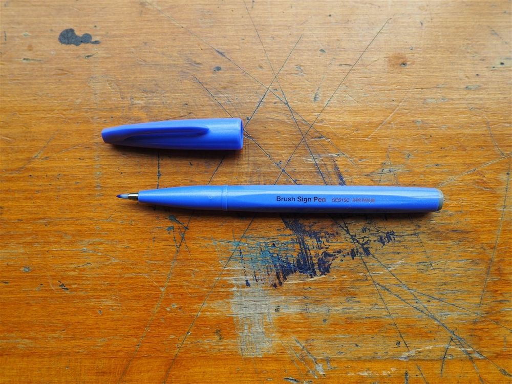 Pentel Brush Sign Pen - Blue Violet - Image 2