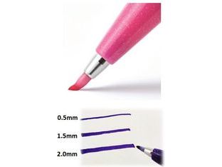 Pentel Brush Sign Pen - Burgundy - Image 3