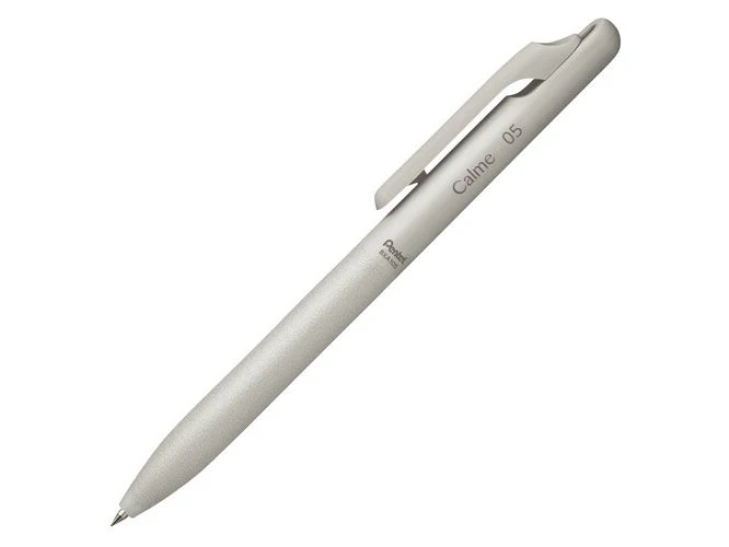 Pentel Calme Ballpoint Pen - 0.5mm - Grey (Black Ink)