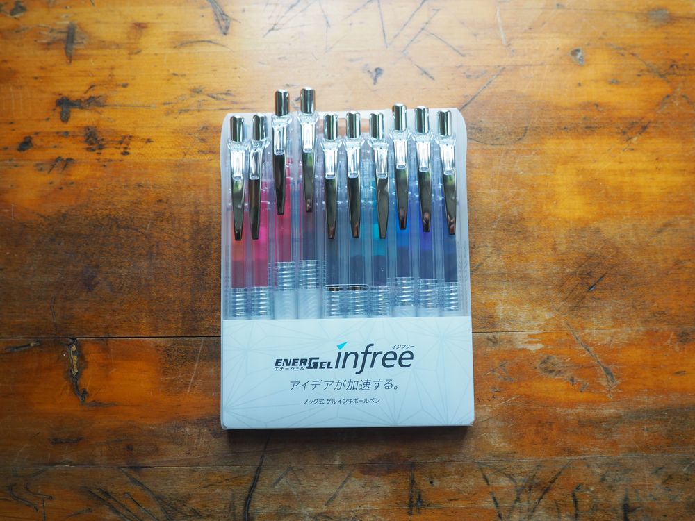 Pentel Energel infree Gel Pen - 0.7mm - Set of 10 - Image 2