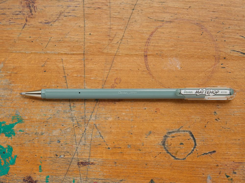 Pentel Mattehop Gel Pen - 1.0mm - Grey - Image 2