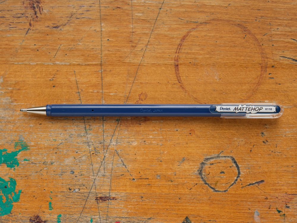 Pentel Mattehop Gel Pen - 1.0mm - Navy Blue - Image 2