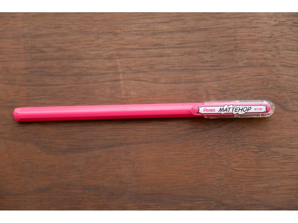 Pentel Mattehop Gel Pen - 1.0mm - Pink
