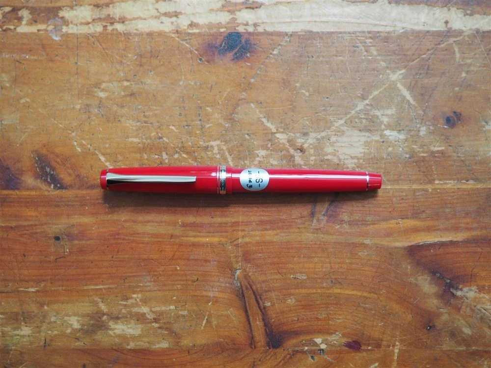 Pilot Falcon Resin Fountain Pen - Red with Silver Trim