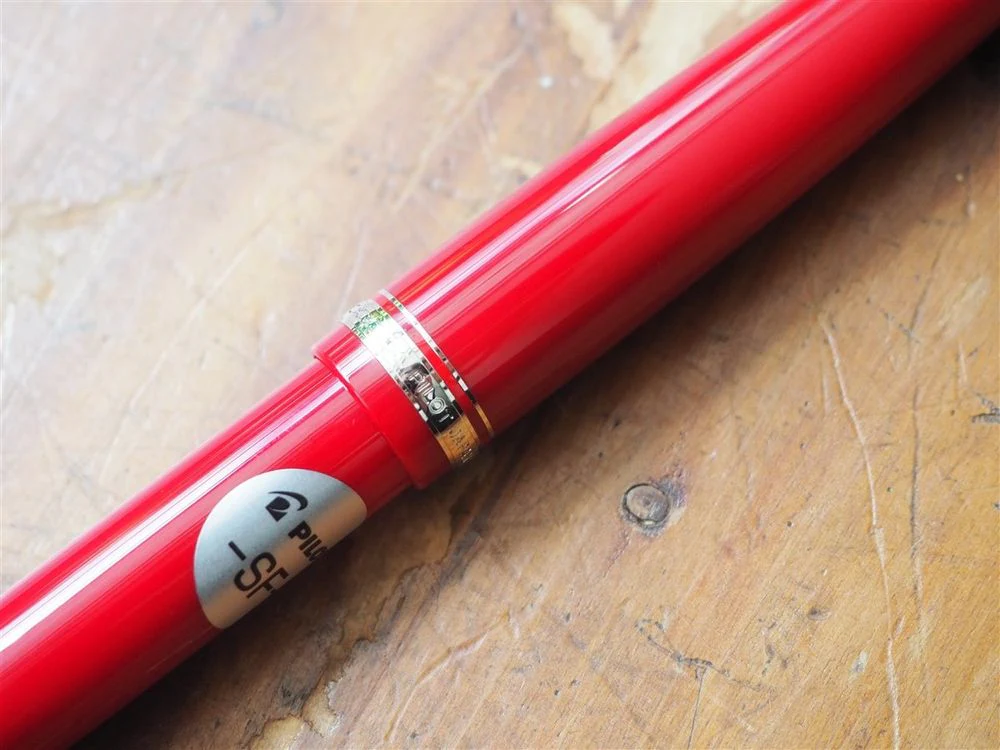 Pilot Falcon Resin Fountain Pen - Red with Silver Trim - Image 5