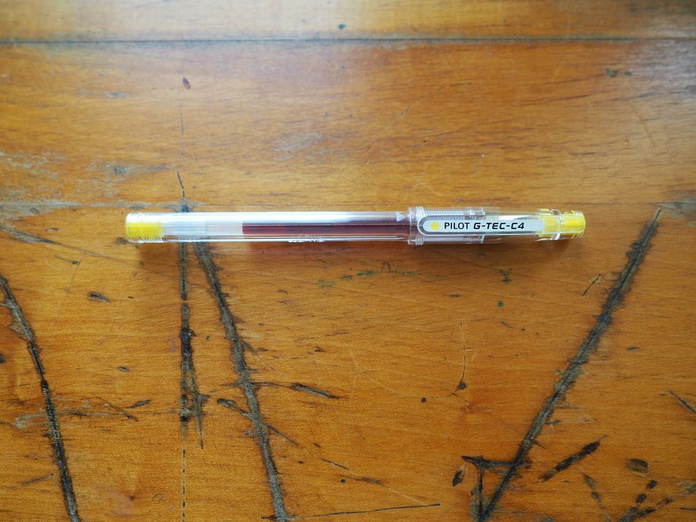 Pilot G-Tec-C (Hi-Tec-C) Gel Pen - 0.4mm - Yellow