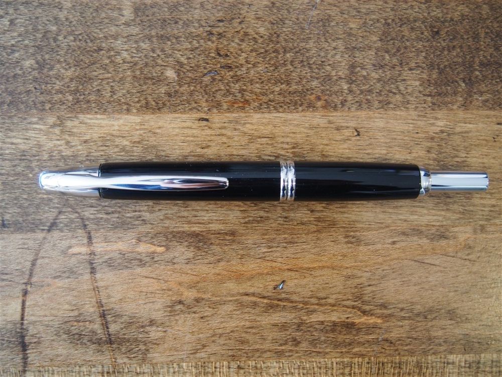 Pilot Vanishing Point Fountain Pen - Black with Rhodium Trim - Image 2