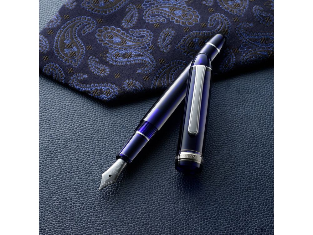 Platinum 3776 Century - Chartres Blue with Silver Trim