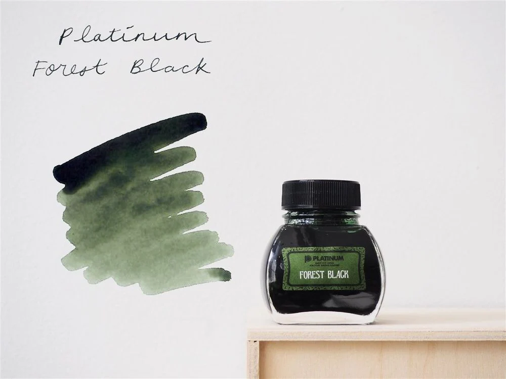 Platinum Classic Iron Gall - Fountain Pen Ink (60mL) - Forest Black