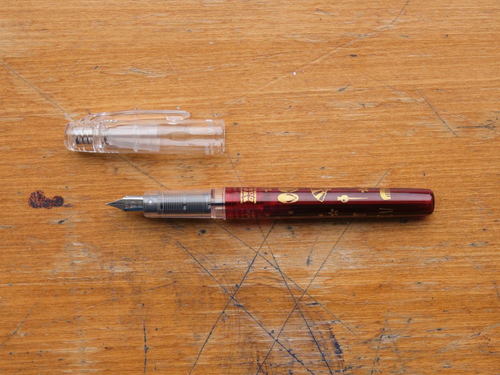 Platinum Preppy Wa Modern Maki-e Fountain Pen - 3rd Edition - Geisha No Kodougu - Image 2