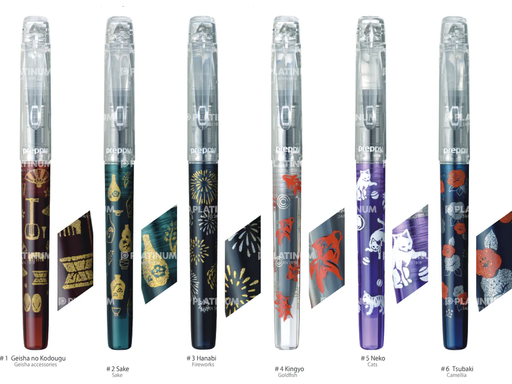 Platinum Preppy Wa Modern Maki-e Fountain Pen - 3rd Edition - Geisha No Kodougu - Image 4