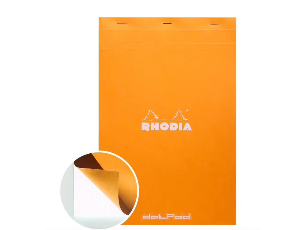 Rhodia - Pad No. 19 - A4+ (8.25x12.5in) - Orange (Dot)