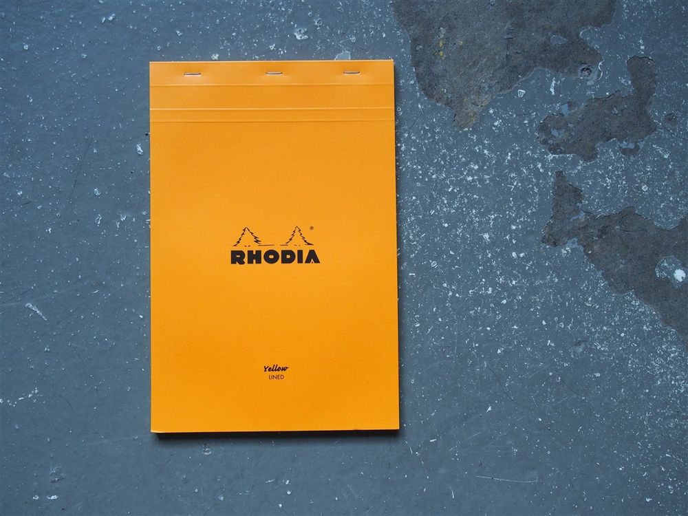 Rhodia - Pad No. 19 - A4 (Legal) - Orange (Lined Yellow Paper)