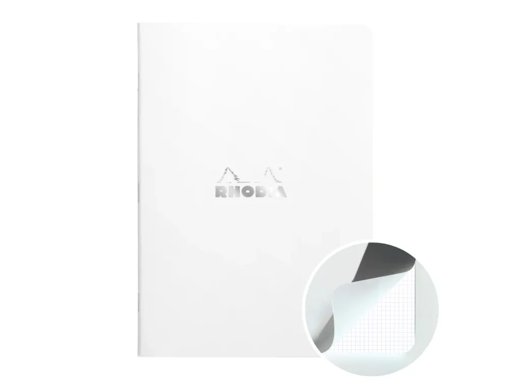 Rhodia - Side-Stapled Notebook - A5 - White (Graph)