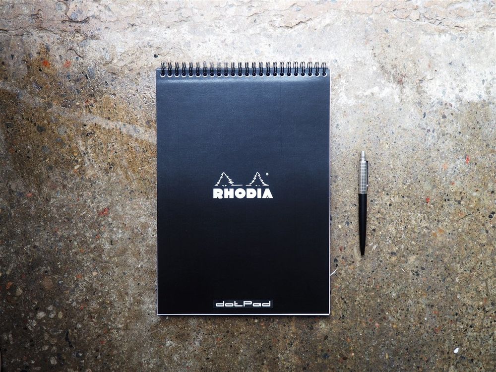 Rhodia - Top Spiral Pad No. 18 - A4 - Black (Dot)