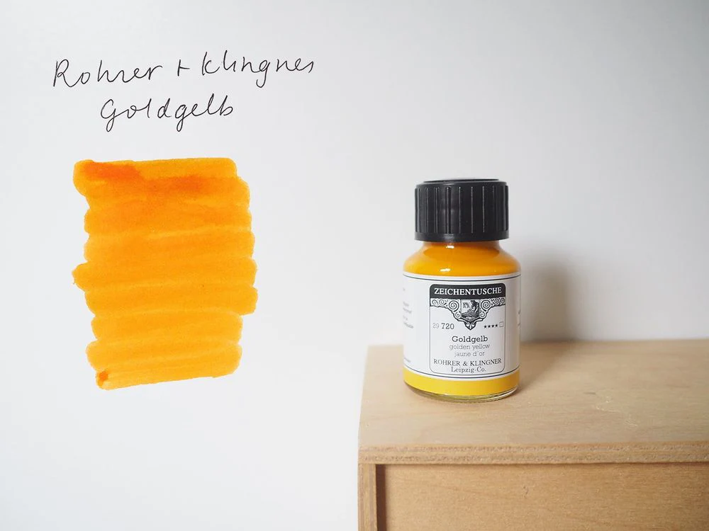 Rohrer & Klingner Calligraphy Ink (50mL) - Goldgelb (Golden Yellow)