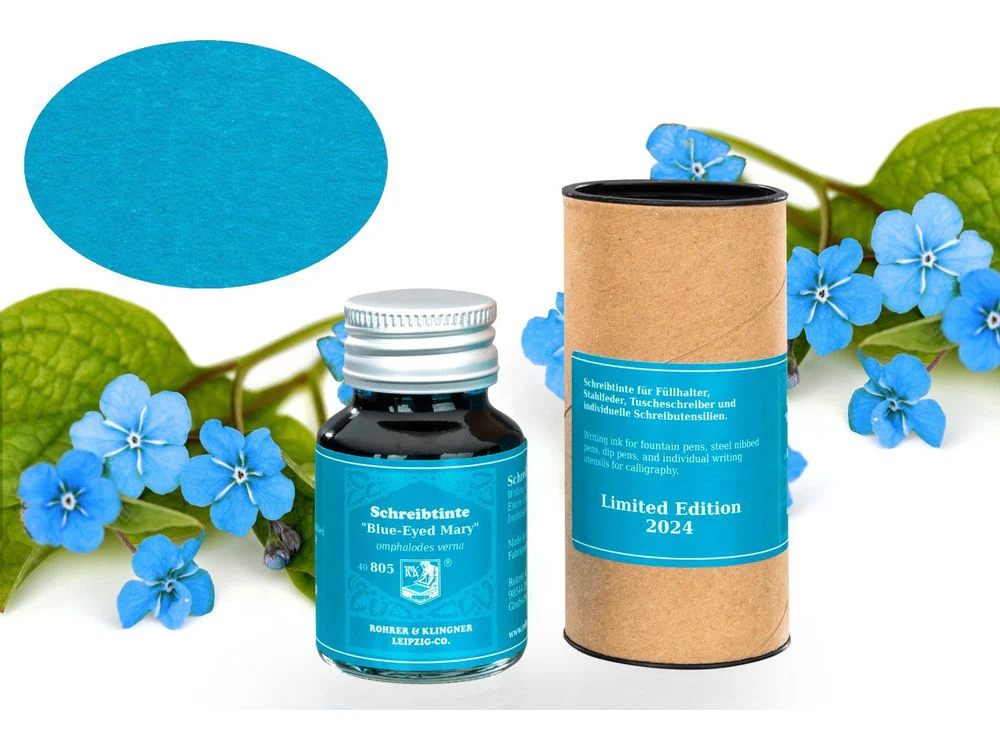 Rohrer & Klingner Fountain Pen Ink (50mL) - 2024 Special Edition - Blue-Eyed Mary