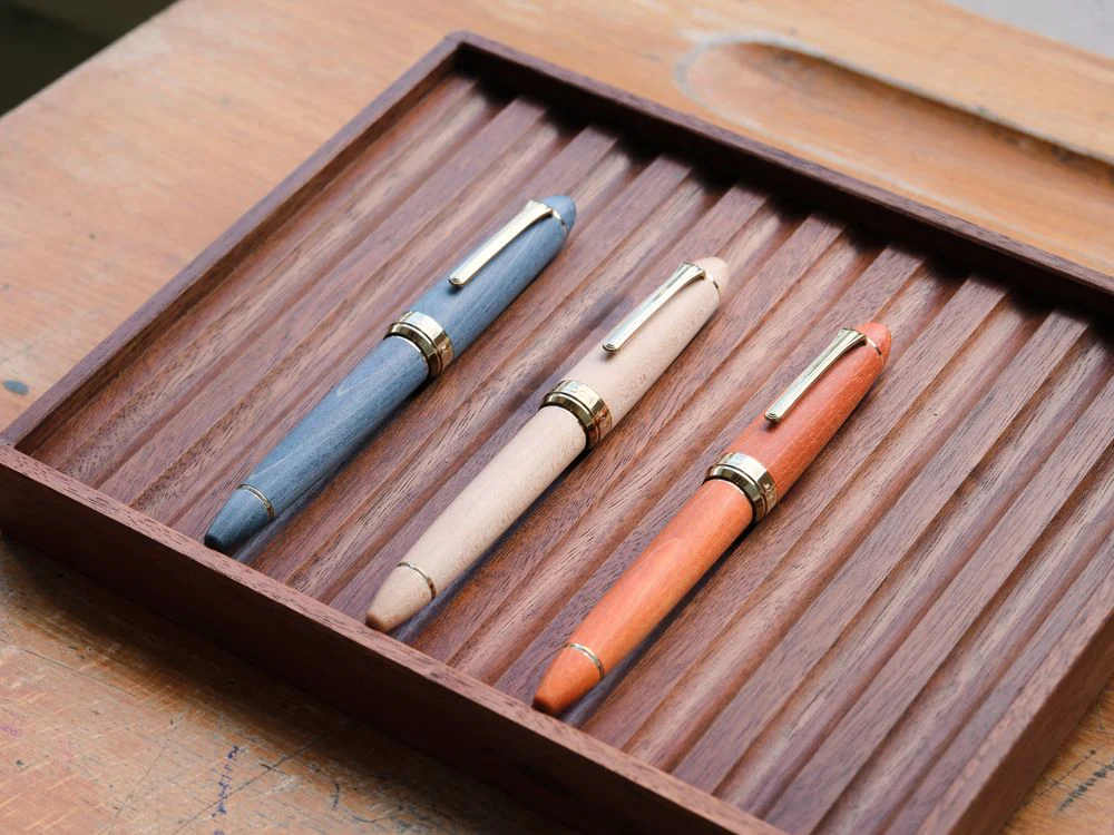 Sailor 1911L Hard Maple Fountain Pen - Indigo - Image 4