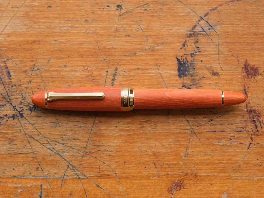 Sailor 1911L Hard Maple Fountain Pen - Vermilion