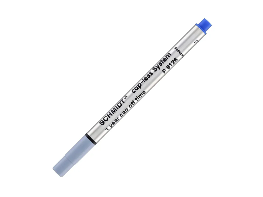 Schmidt Short Capless Rollerball Refill P8126 - F - Blue