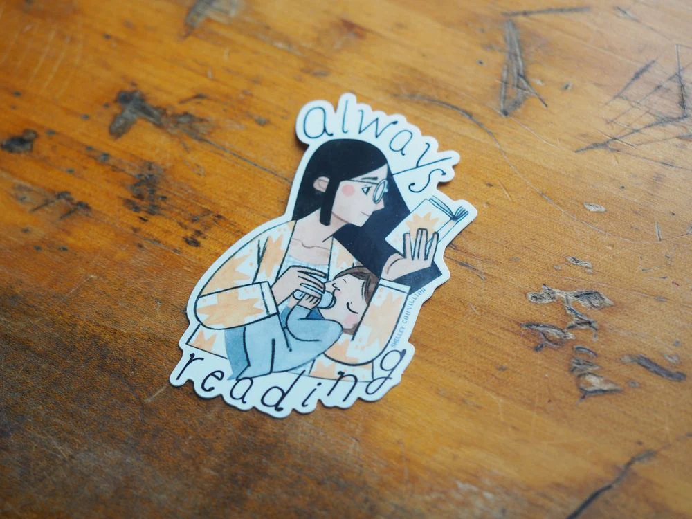 Shelley Couvillion - Vinyl Sticker - Always Reading Mama