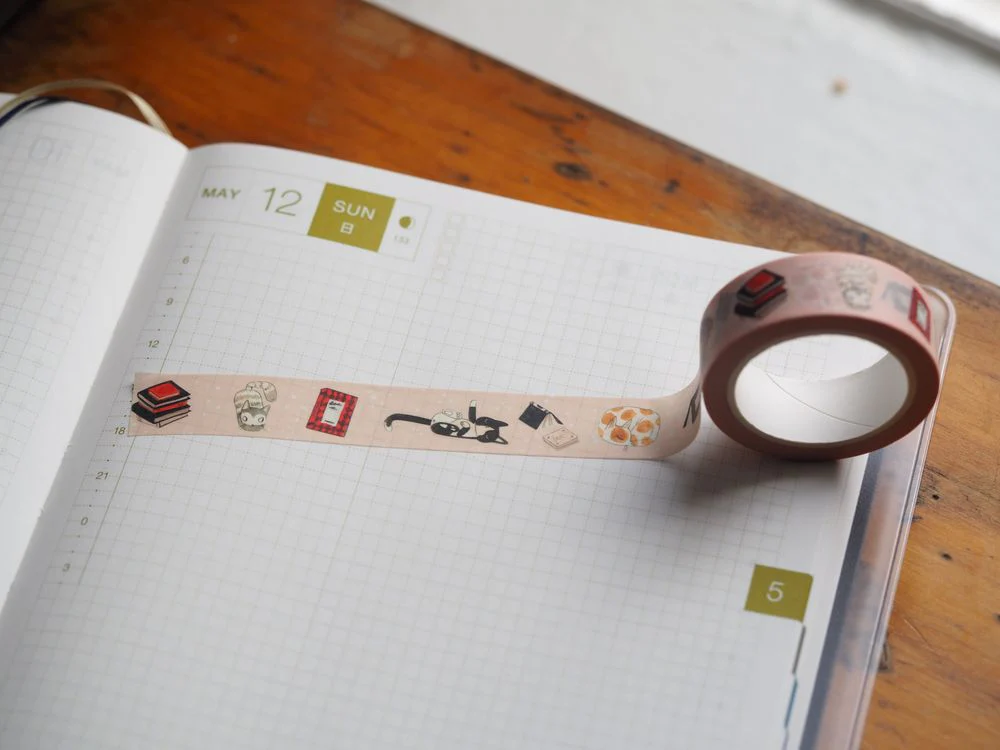 Shelley Couvillion - Washi Tape - Pink Cats & Books