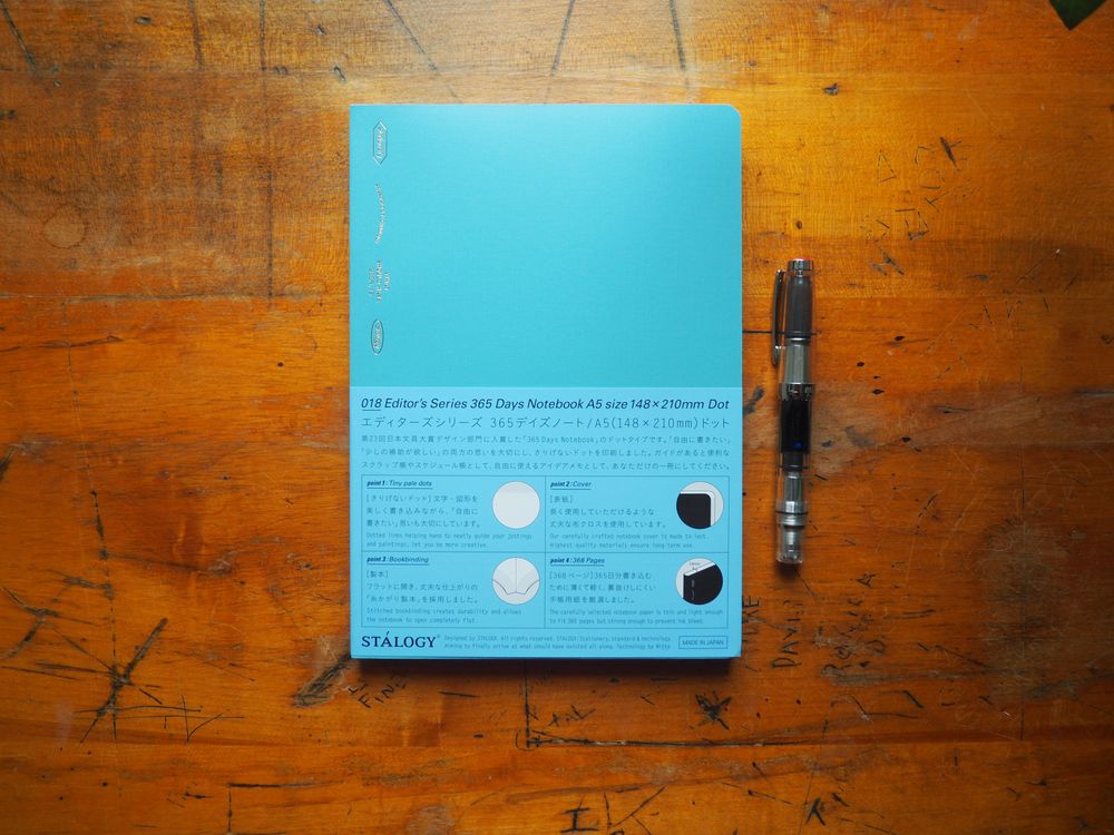 Stalogy 365 Days Notebook - A5 - Blue - Dot