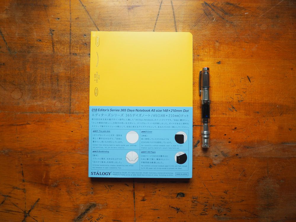 Stalogy 365 Days Notebook - A5 - Yellow - Dot