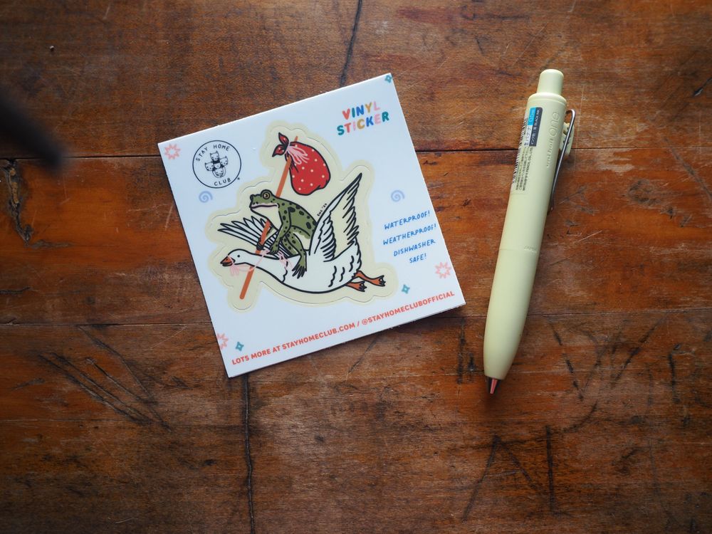 Stay Home Club - Vinyl Sticker - Goose Ride