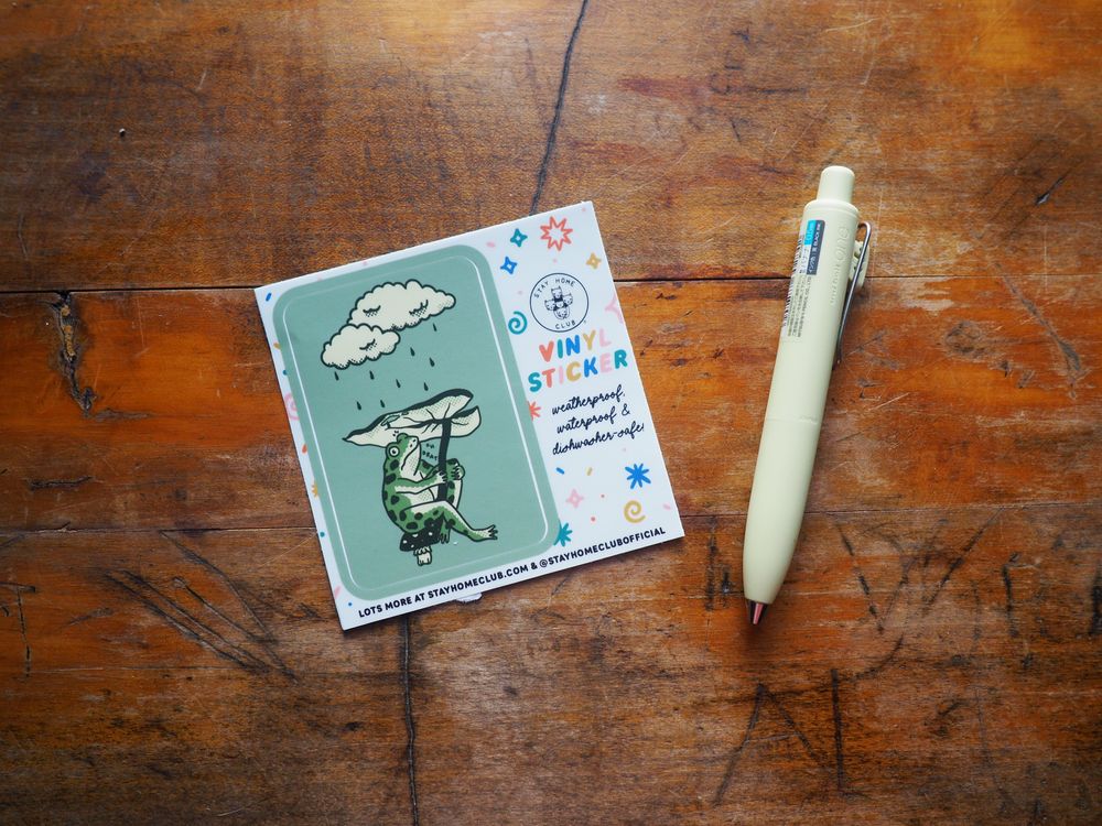 Stay Home Club - Vinyl Sticker - Leaf Umbrella