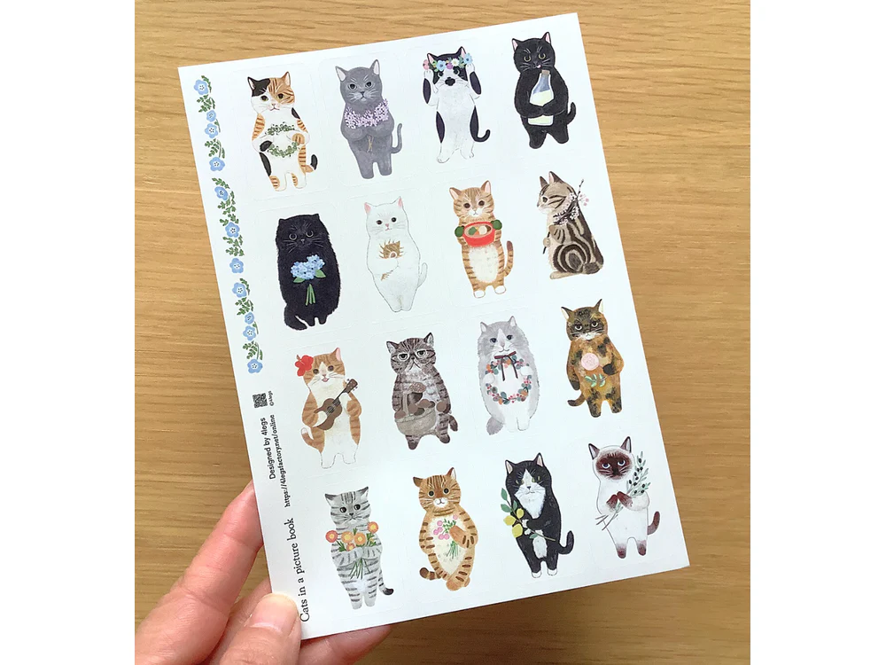 4legs - Sticker Sheet - Cats in Picture Book