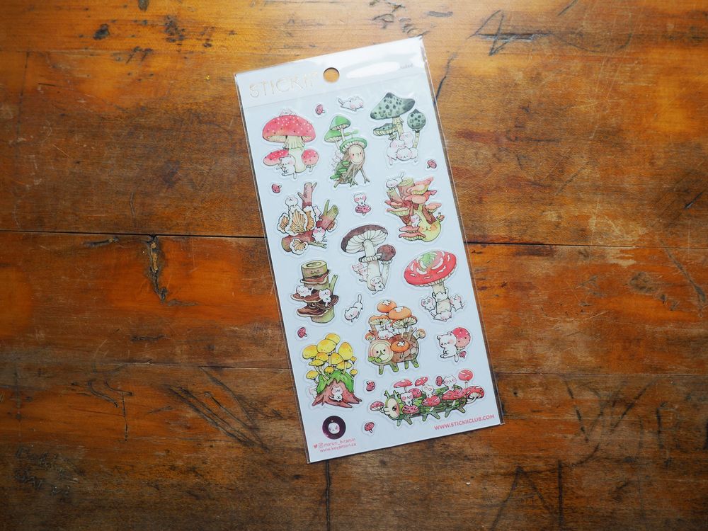 STICKII - Sticker Sheet - Purr-fect Shrooms