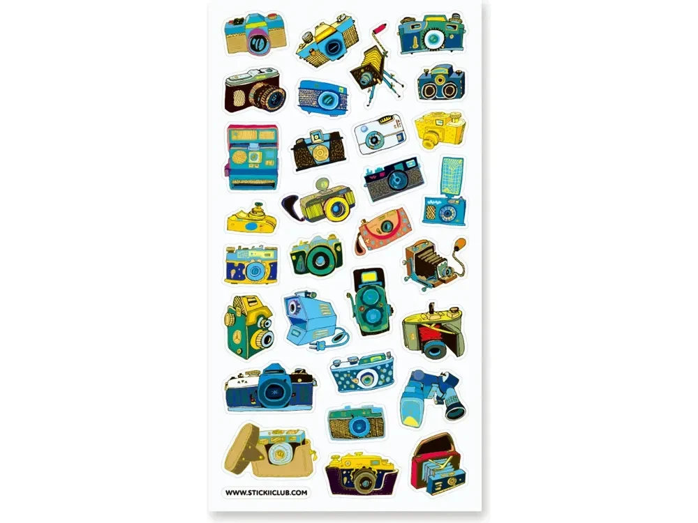 STICKII - Sticker Sheet - Retro Cameras