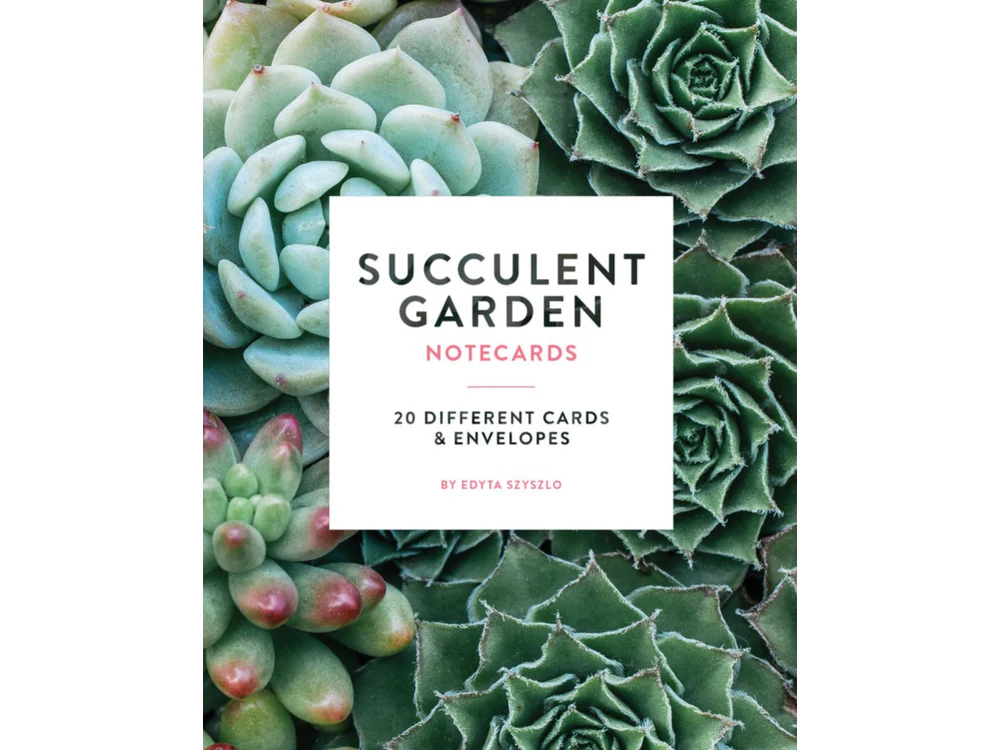 Succulent Gardens Notecards - 20 Notecards and Envelopes