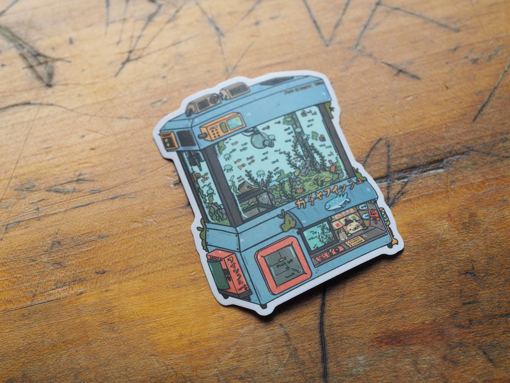 Sushiboiiiyy - Vinyl Sticker - Fish Claw Machine