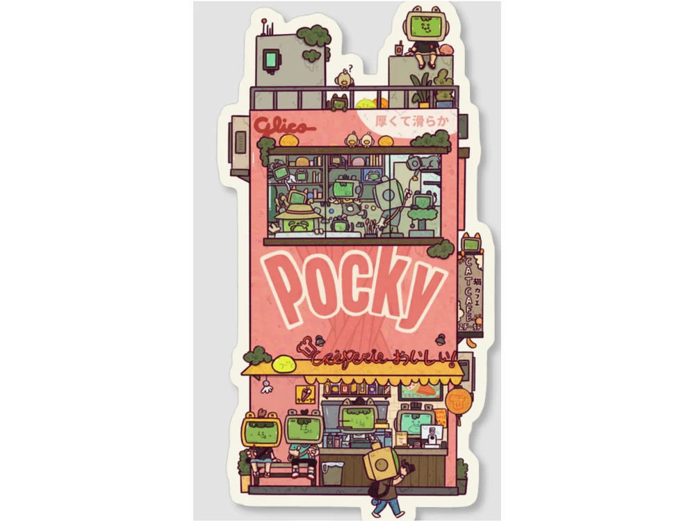 Sushiboiiiyy - Vinyl Sticker - Pocky Box Crepe Shop