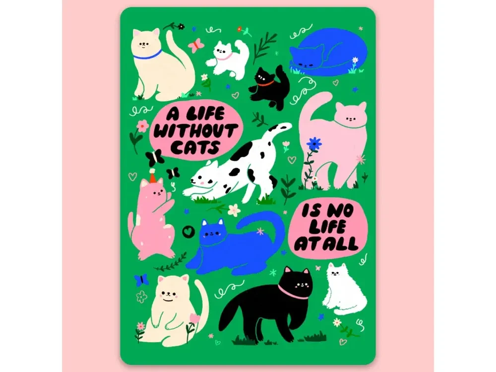 Tender Ghost - Vinyl Sticker - A Life Without Cats