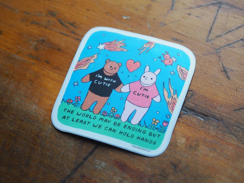 Tender Ghost - Vinyl Sticker - Hold Hands
