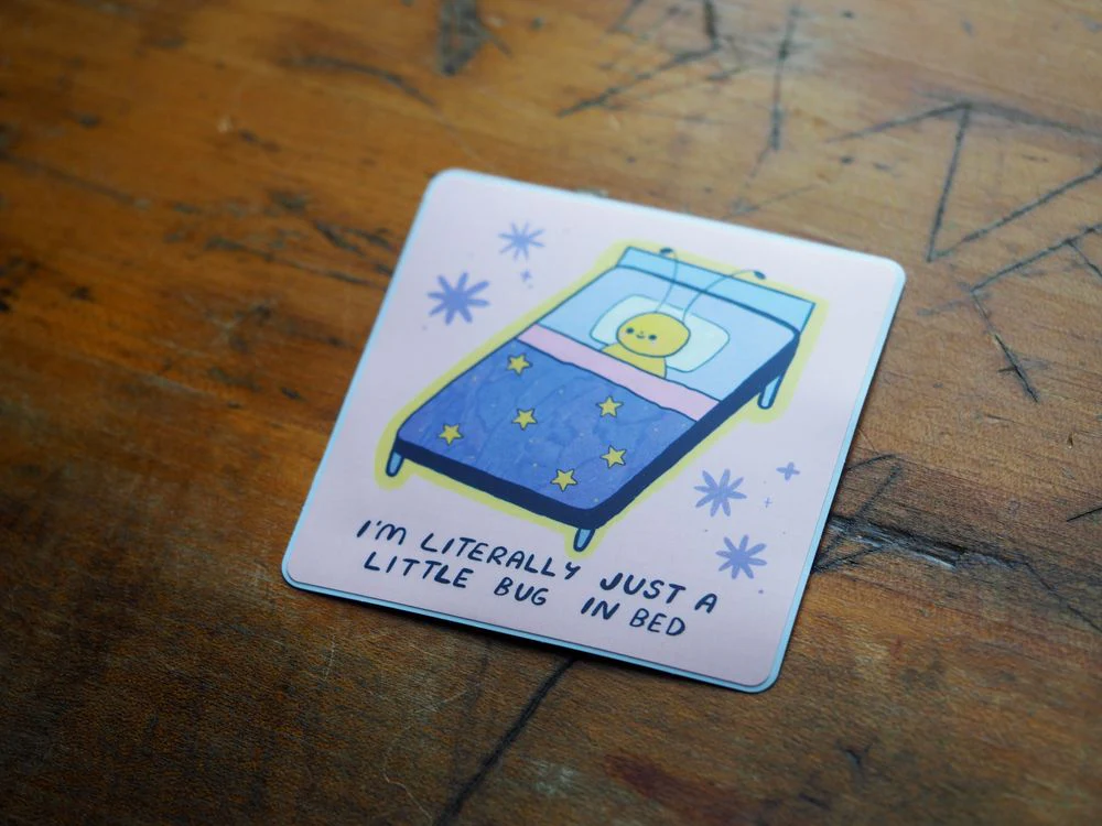 Tender Ghost - Vinyl Sticker - Little Bug in Bed