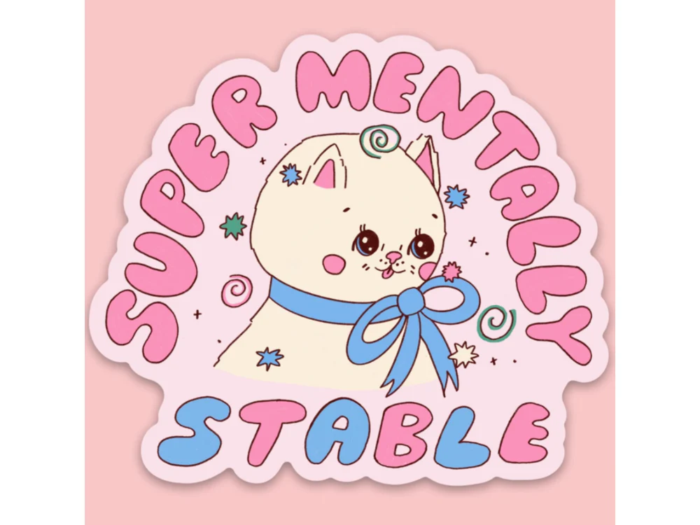 Tender Ghost - Vinyl Sticker - Super Mentally Stable